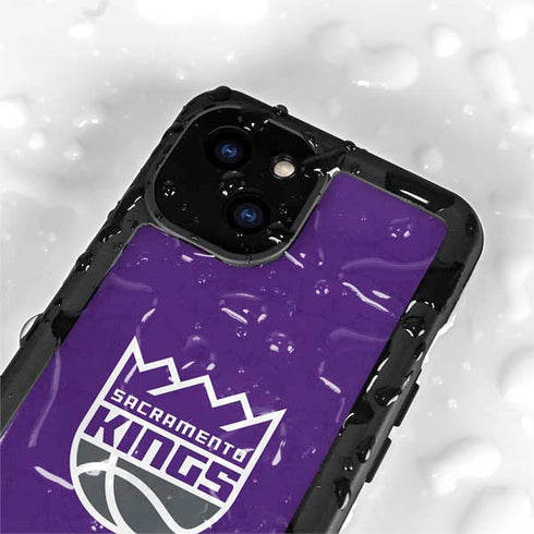 NBA Sacramento Kings Distressed iPhone 15 Waterproof Case